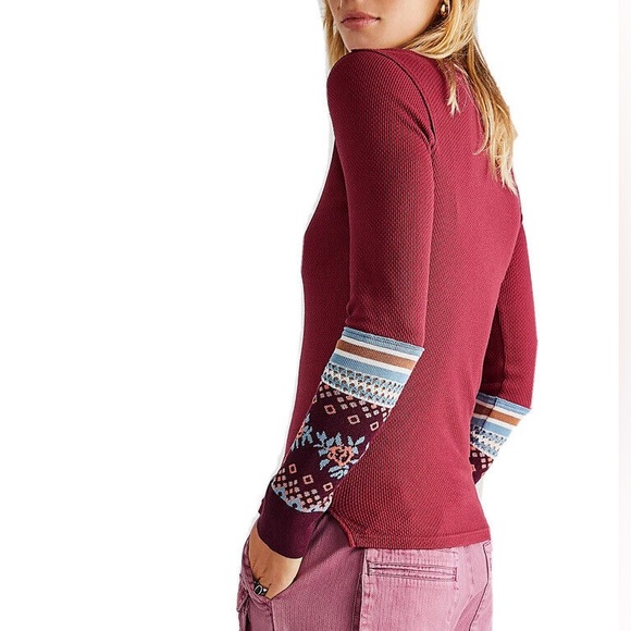 Free People Mikah Notch Neck Top - Picture 3 of 4